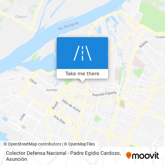 Colector Defensa Nacional - Padre Egidio Cardozo map