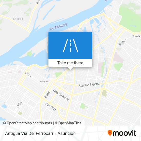 Mapa de Antigua Vía Del Ferrocarril