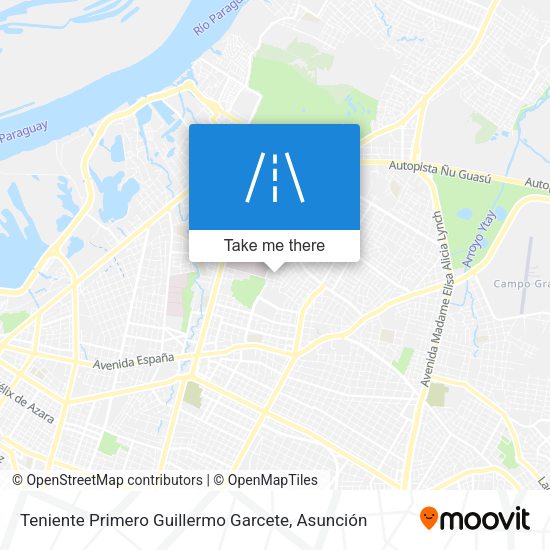 Mapa de Teniente Primero Guillermo Garcete