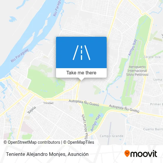 Mapa de Teniente Alejandro Monjes