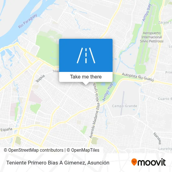 Mapa de Teniente Primero Bias A Gimenez