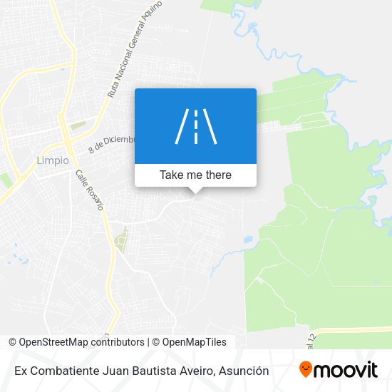 Mapa de Ex Combatiente Juan Bautista Aveiro