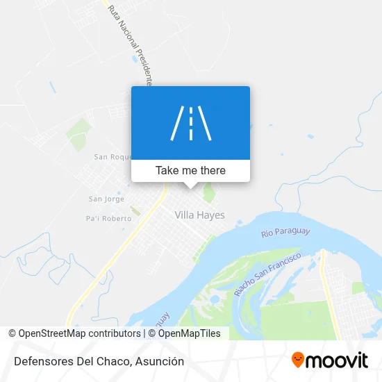 Mapa de Defensores Del Chaco