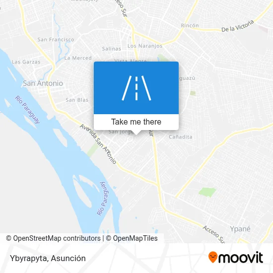 Mapa de Ybyrapyta