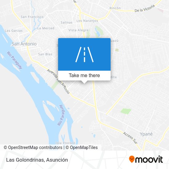 Mapa de Las Golondrinas
