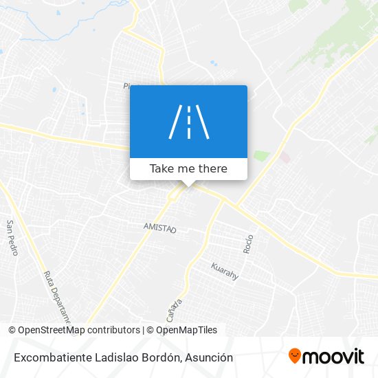 Excombatiente Ladislao Bordón map