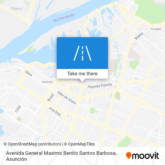 Avenida General Maximo Benito Santos Barbosa map