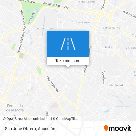 San José Obrero map