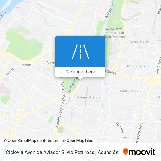 Ciclovía Avenida Aviador Silvio Pettirossi map