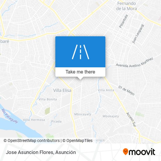 Jose Asuncion Flores map