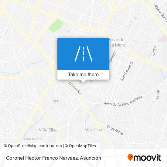 Coronel Hector Franco Narvaez map