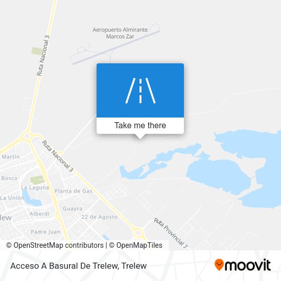 Mapa de Acceso A Basural De Trelew