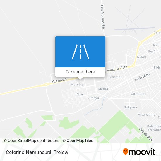 Ceferino Namuncurá map