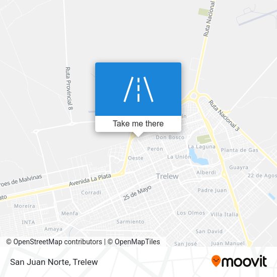 Mapa de San Juan Norte