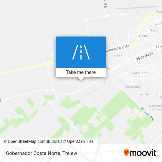 Gobernador Costa Norte map