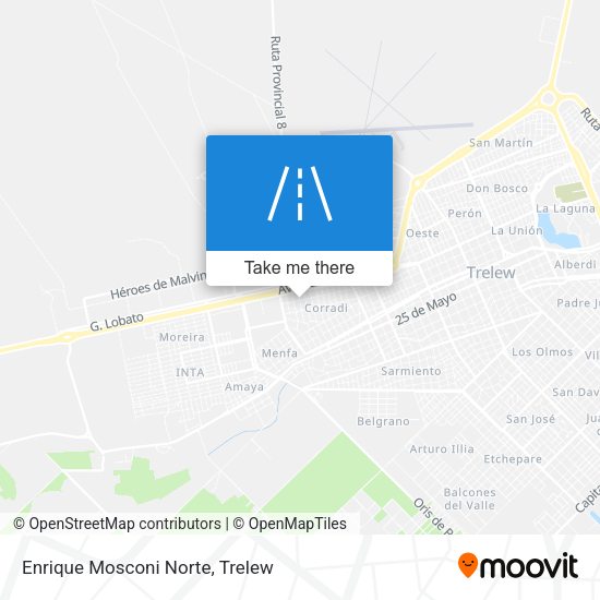 Mapa de Enrique Mosconi Norte
