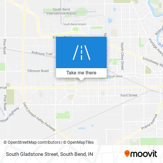 South Gladstone Street map