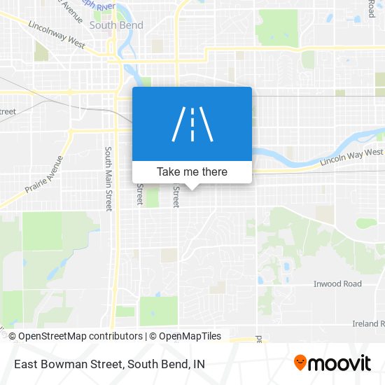 East Bowman Street map