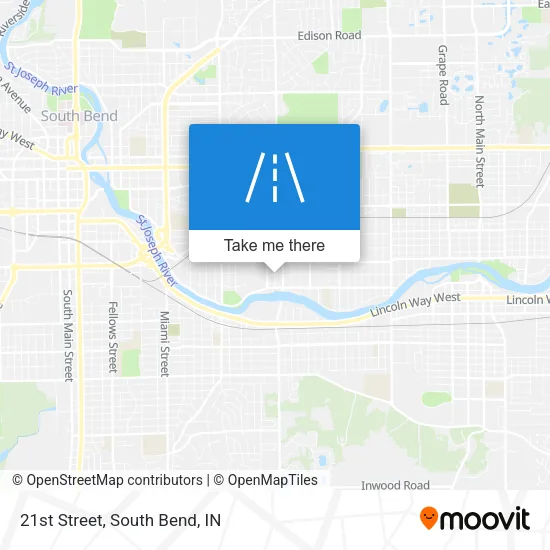 21st Street map