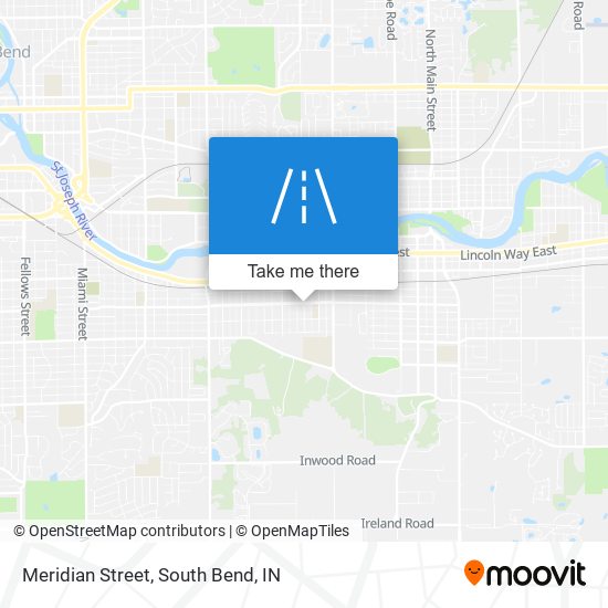 Meridian Street map