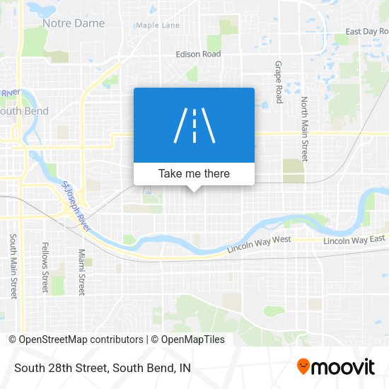South 28th Street map