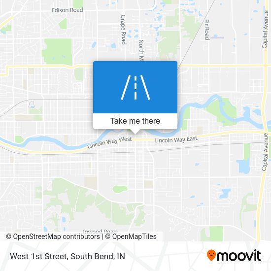 Mapa de West 1st Street