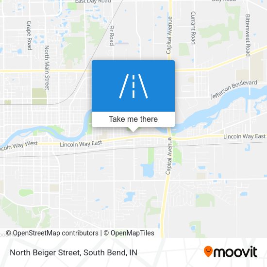 North Beiger Street map
