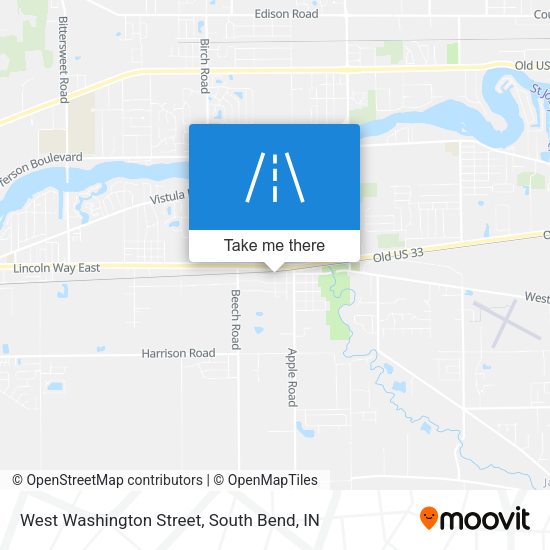 West Washington Street map