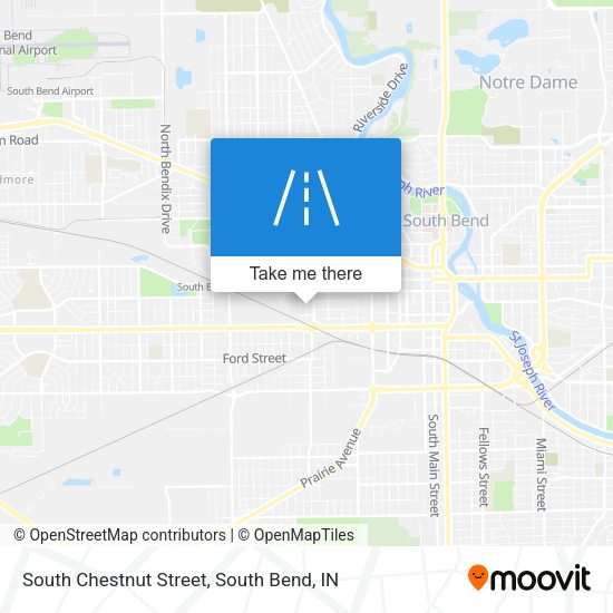 South Chestnut Street map