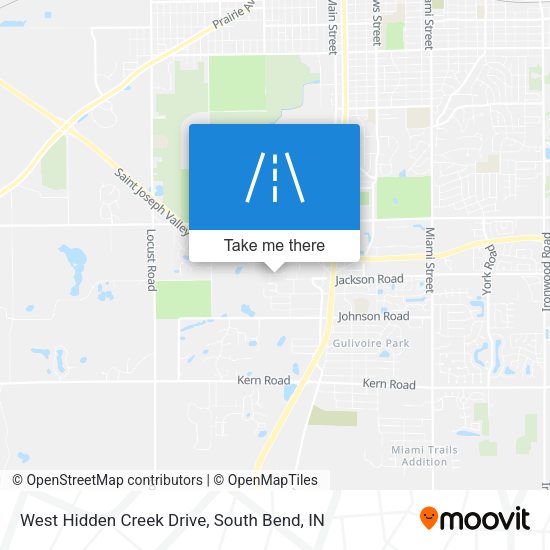 West Hidden Creek Drive map