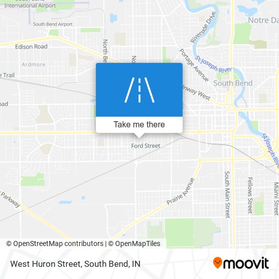 West Huron Street map