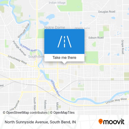North Sunnyside Avenue map