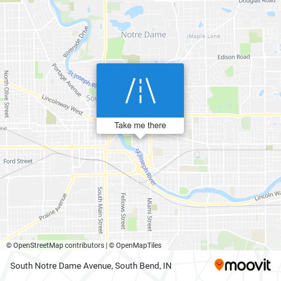 Mapa de South Notre Dame Avenue