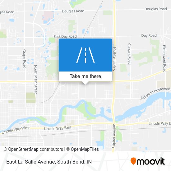 East La Salle Avenue map