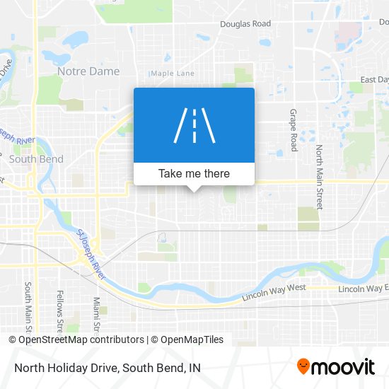 North Holiday Drive map