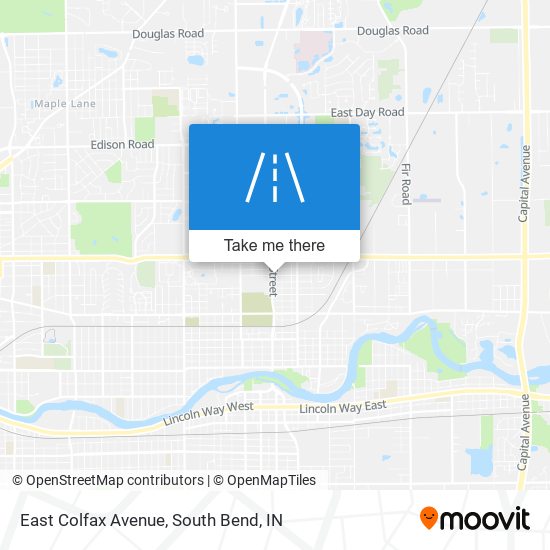 East Colfax Avenue map