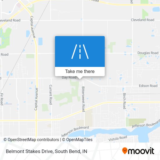 Belmont Stakes Drive map