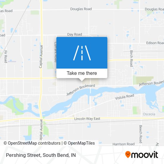 Pershing Street map