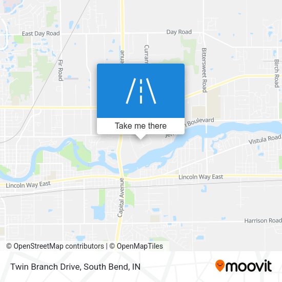 Twin Branch Drive map