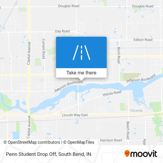 Penn Student Drop Off map