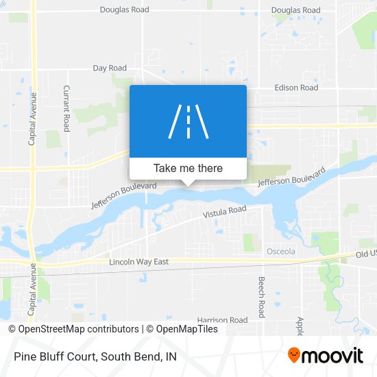 Pine Bluff Court map