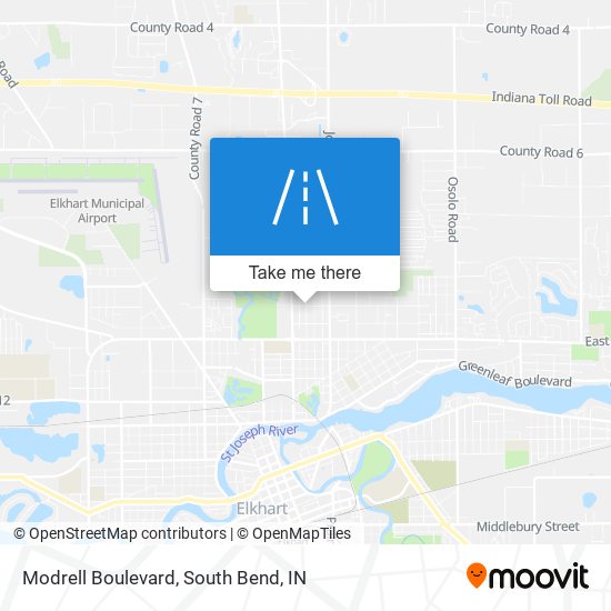Mapa de Modrell Boulevard