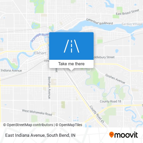 East Indiana Avenue map