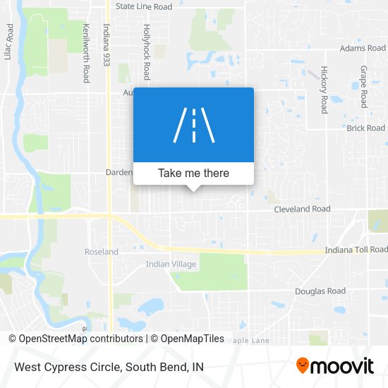 West Cypress Circle map