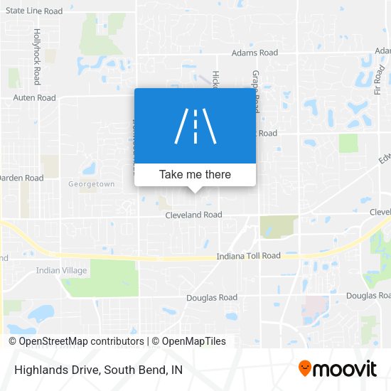 Highlands Drive map