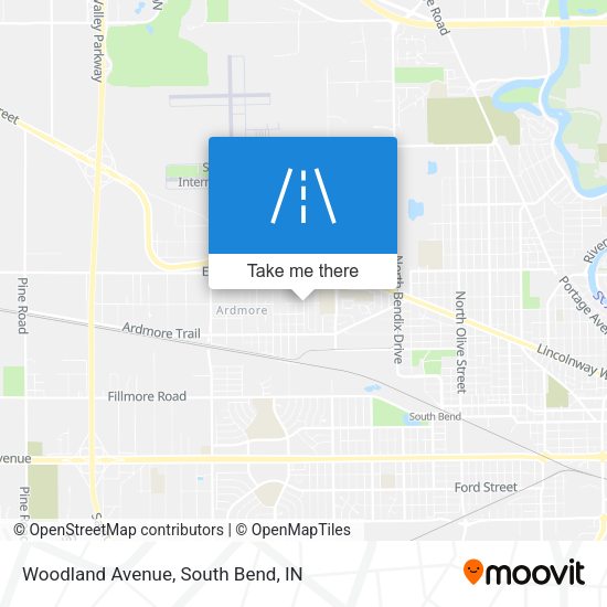 Woodland Avenue map