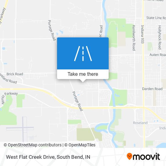 West Flat Creek Drive map