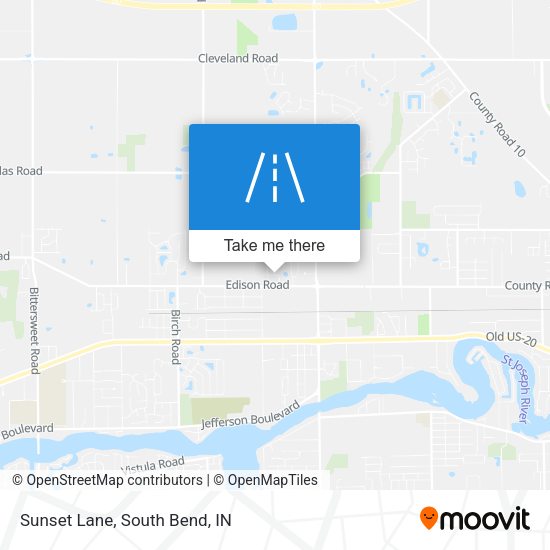 Sunset Lane map