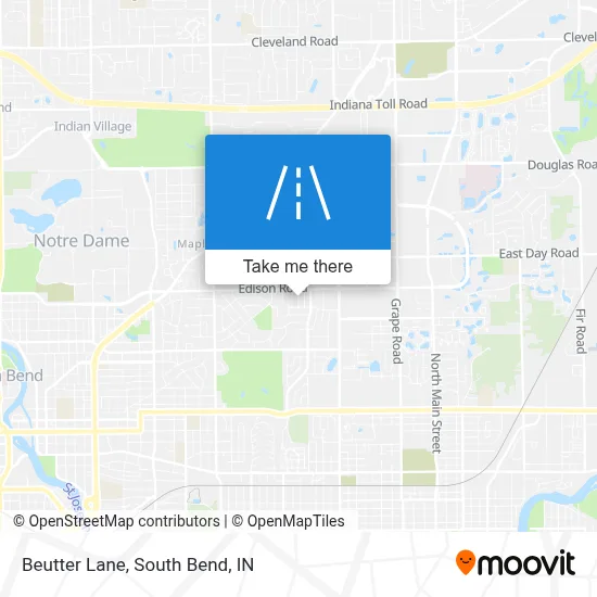 Beutter Lane map