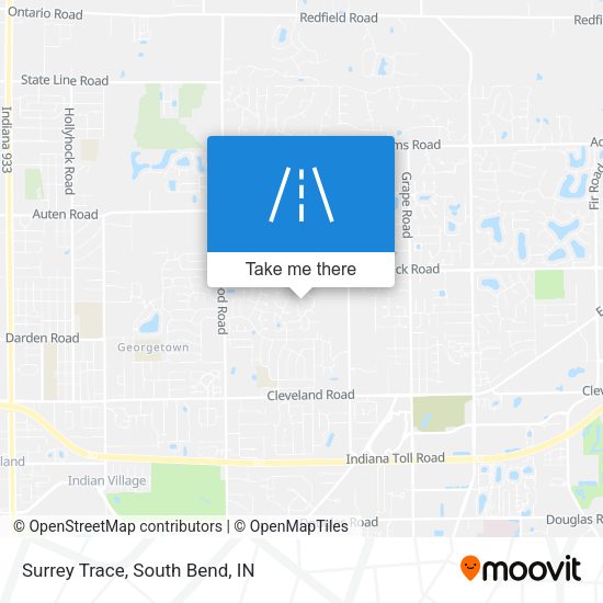 Surrey Trace map